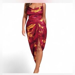 Multi Color Scrunch Maxi Dress